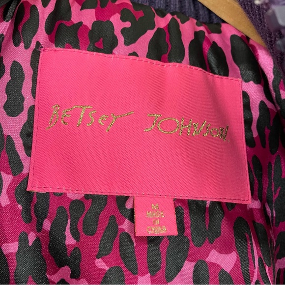 Betsey Johnson Purple Fur Hood Jacket - Picture 4 of 10